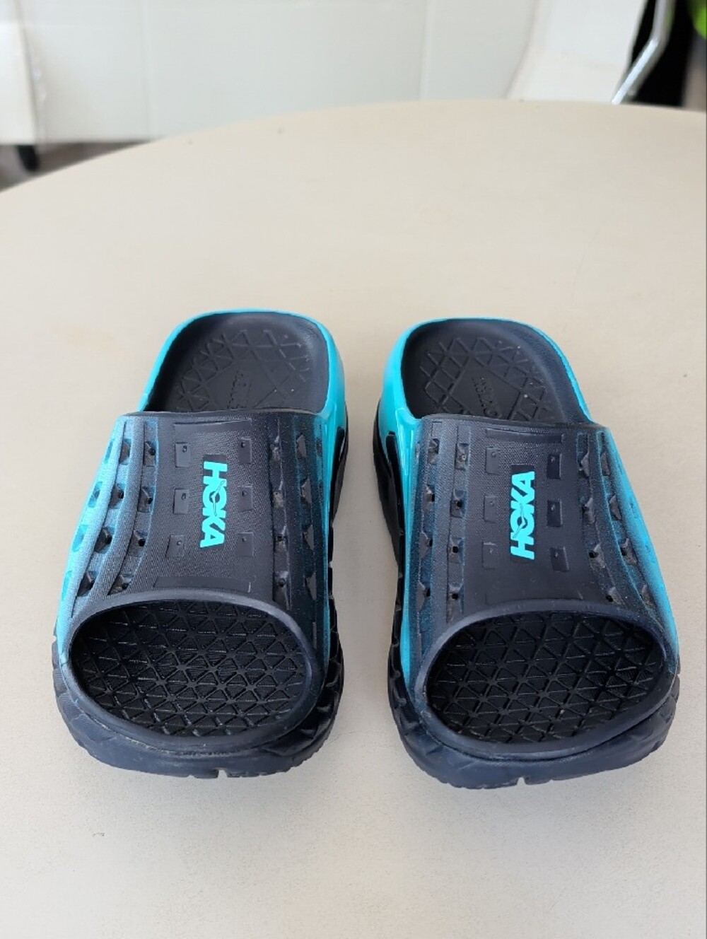 Hoka Black and Teal Slide Sandals - Picture 4 of 12